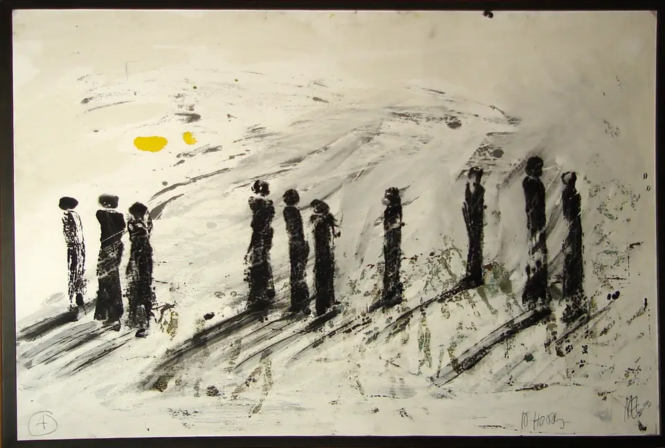 10 horas, monotipia sobre cartulina, 2006, Noel Morera Cruz