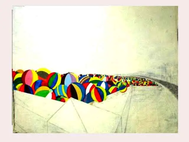 A falta de pan, ayuda humanitaria, técnica mixta sobre tela, 2003, Noel Morera Cruz
