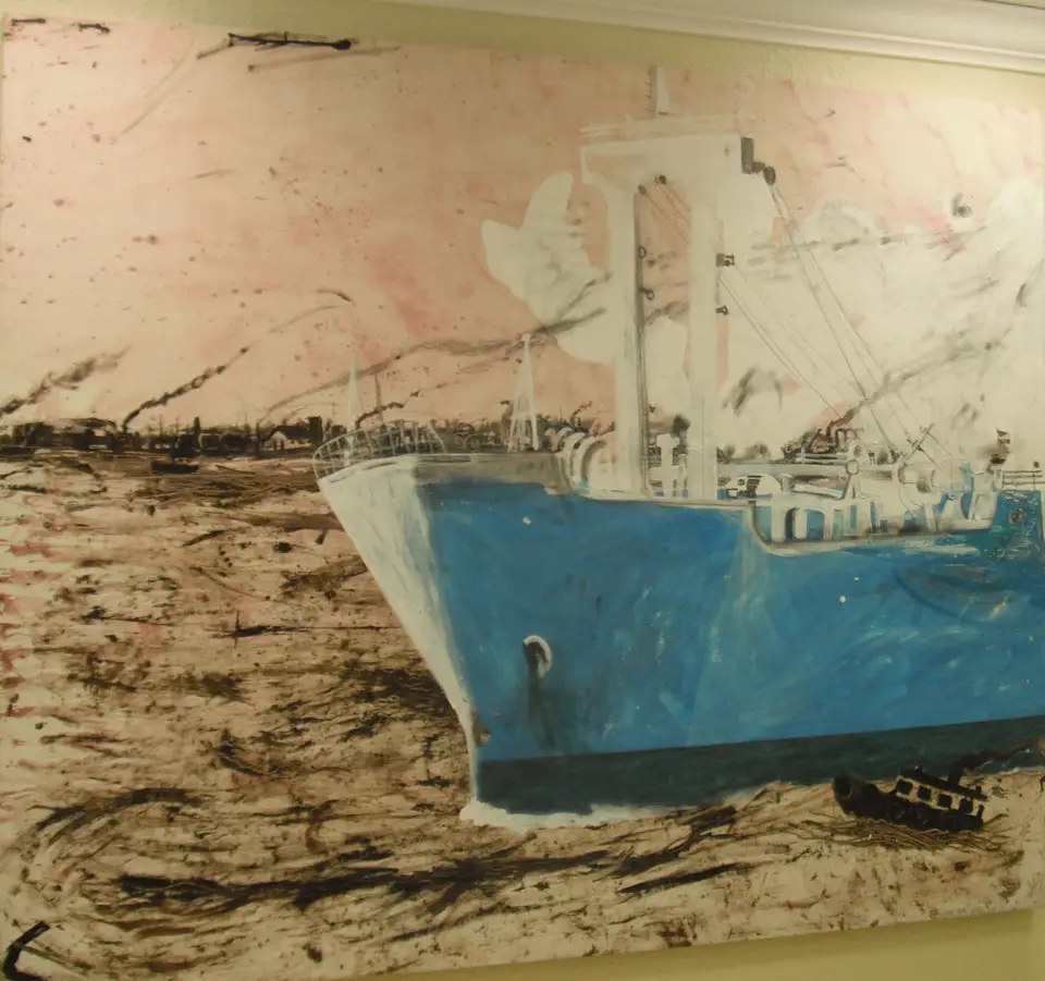 Acompañante, técnica mixta sobre lienzo, 2010, Noel Morera Cruz