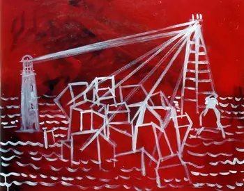 Ayuda humanitaria, acrílico sobre lienzo, 2002, Noel Morera Cruz