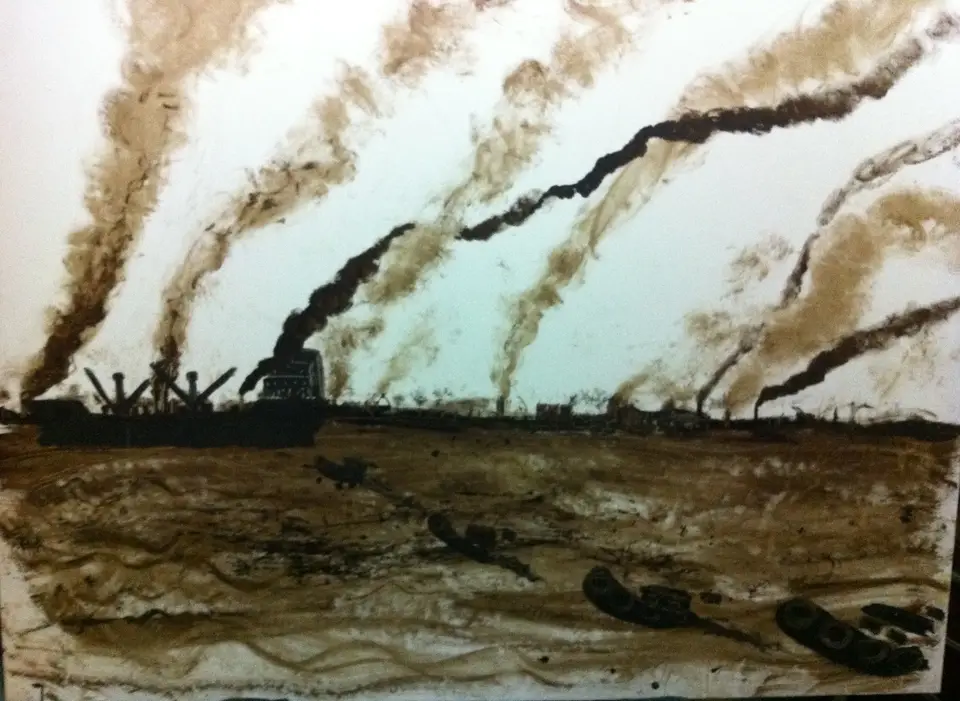 Caravana, desechos petrolíferos de la Bahía de La Habana, 2011, Noel Morera Cruz