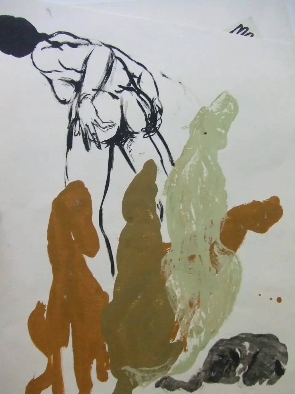 Creen en los animales, monotipia ilustrada sobre cartulina, 2006, Noel Morera Cruz