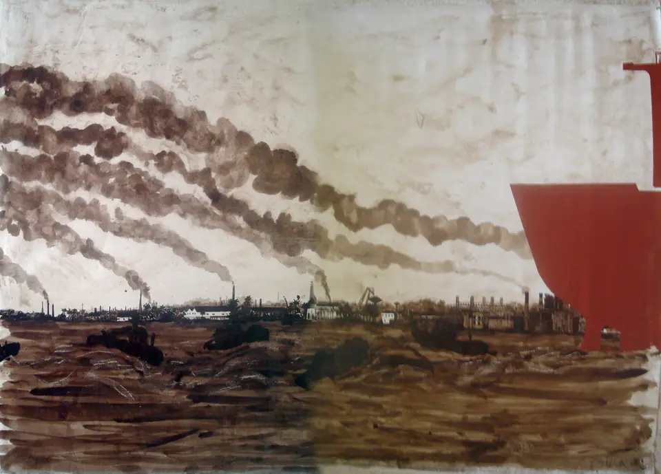 Estela, técnica mixta sobre lienzo, 2007, Noel Morera Cruz