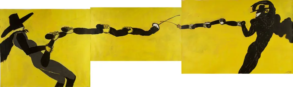 Hepatitis I, II, III, acrílico sobre tela, 2008, Noel Morera Cruz
