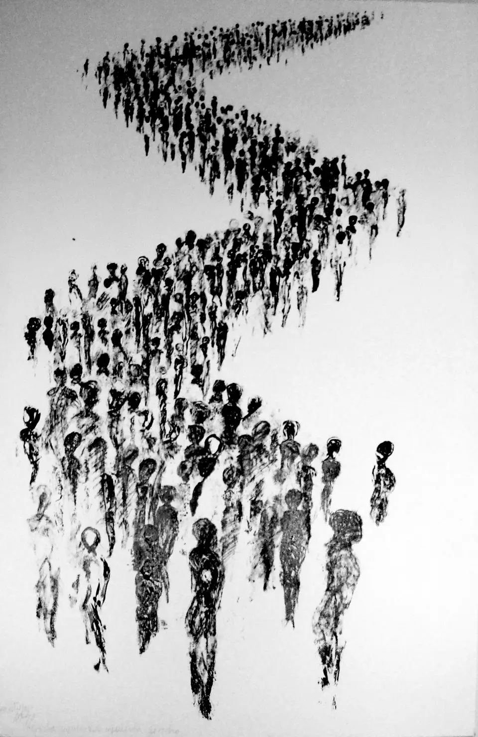 Izquierda derecha, monotipia sobre tela, 2010, Noel Morera Cruz