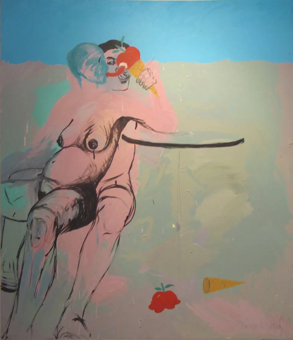 Pareja de solteros, acrílico sobre tela, 2010, Noel Morera Cruz