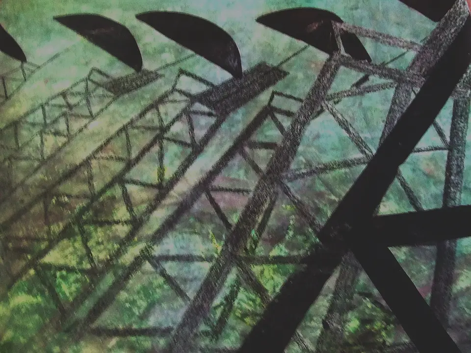 Río abajo, técnica mixta sobre lienzo, 2005, Noel Morera Cruz