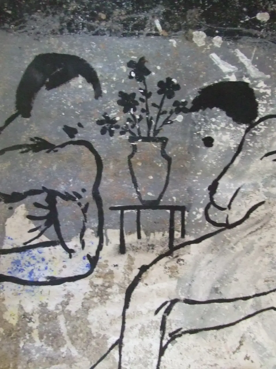 Romance, técnica mixta sobre tela, Noel Morera Cruz