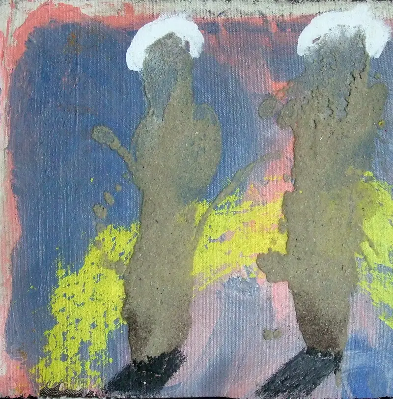 Sin título, técnica mixta sobre tela, 2009, Noel Morera Cruz