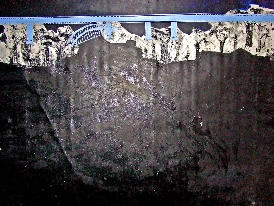 Sin título, tinta y técnica mixta sobre lienzo, 2008, Noel Morera Cruz