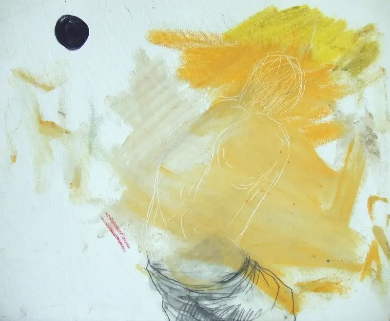 Sin título, técnica mixta sobre tela, 2009, Noel Morera Cruz