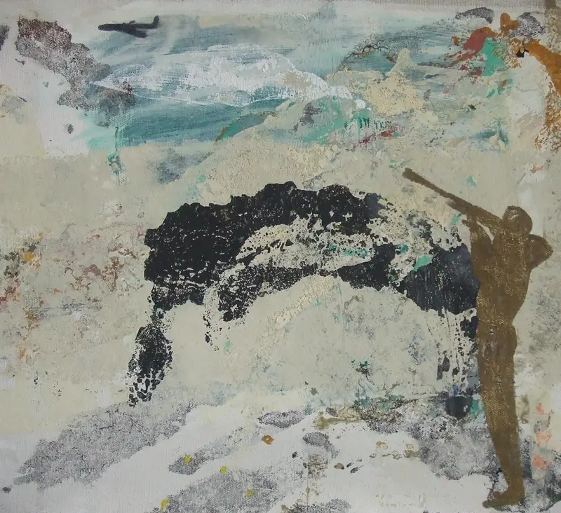 Sin título, técnica mixta sobre tela, 2009, Noel Morera Cruz