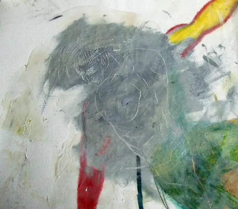 Sin título, técnica mixta sobre tela, 2009, Noel Morera Cruz