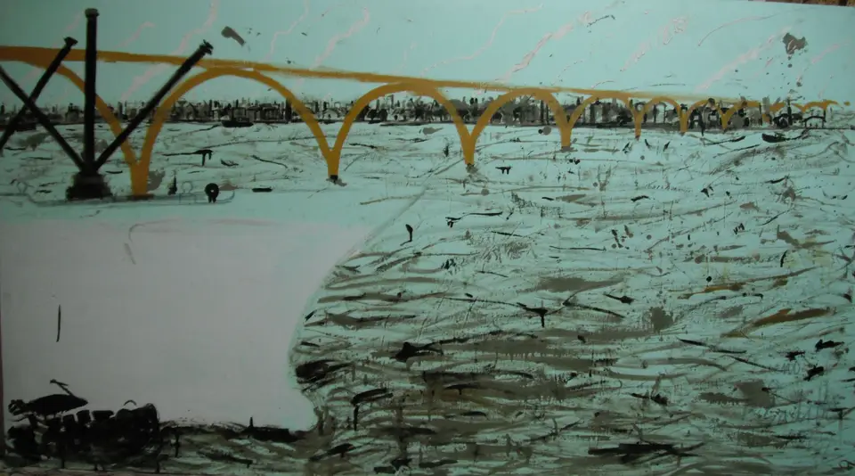 Sueño o pesadilla, técnica mixta sobre lienzo, 2011, Noel Morera Cruz