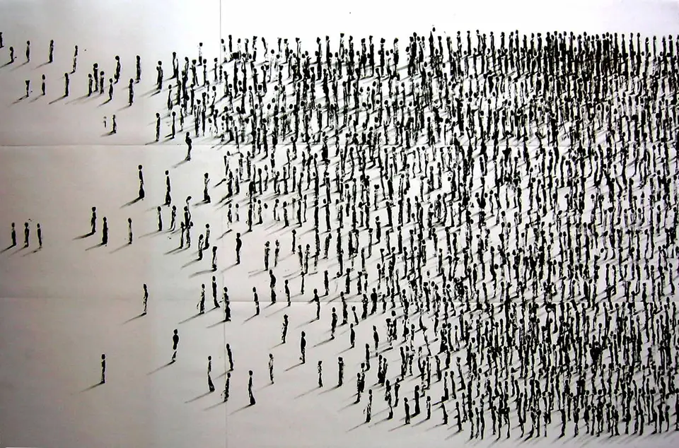 Un minuto de silencio, monotipia sobre cartulina, Noel Morera Cruz